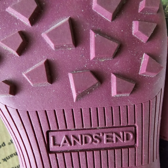 Lands'End Girls Ankle Boot Slip-on Plum/Hot Pink US4 EU36 UK3 - Picture 2 of 12